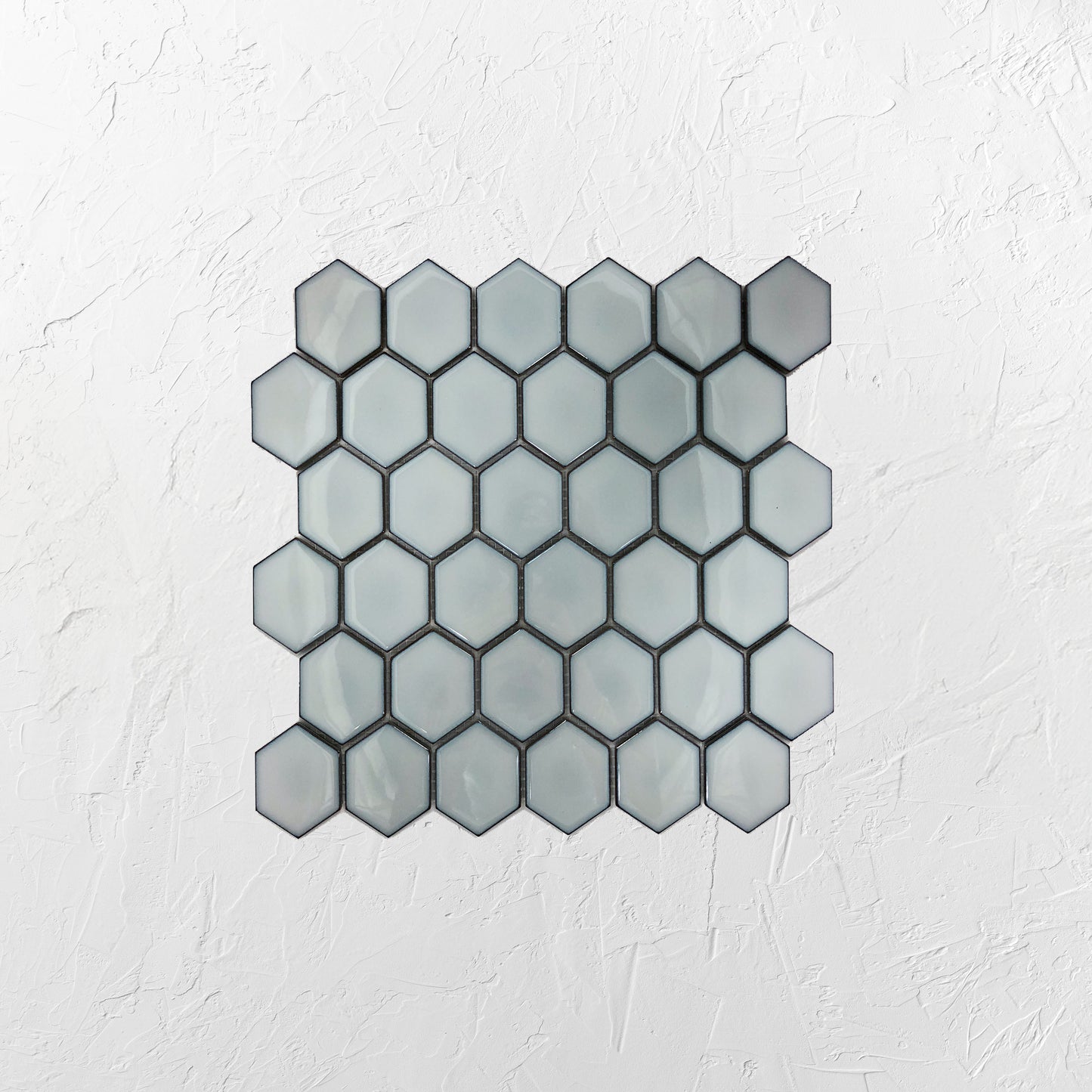 Antique Grey Gloss Glazed Hexagon 51x59mm