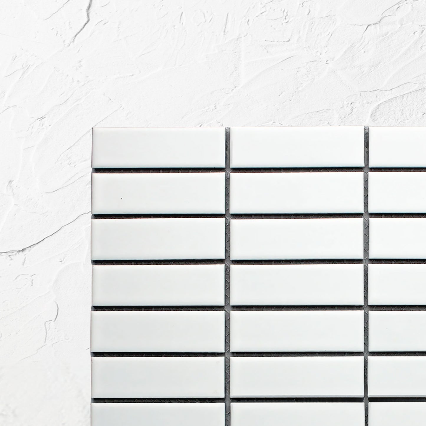 White Matte Porcelain Glazed 23x73mm Rectangle