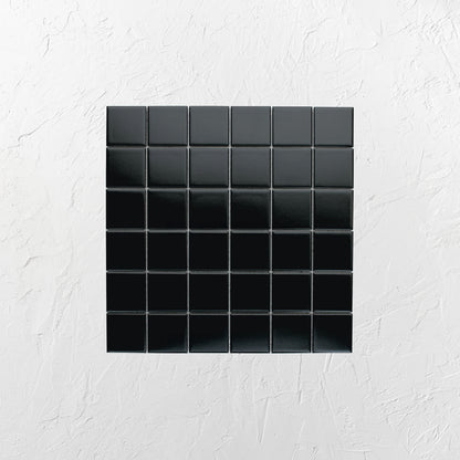 Black Matte Porcelain Glazed 48x48mm Square