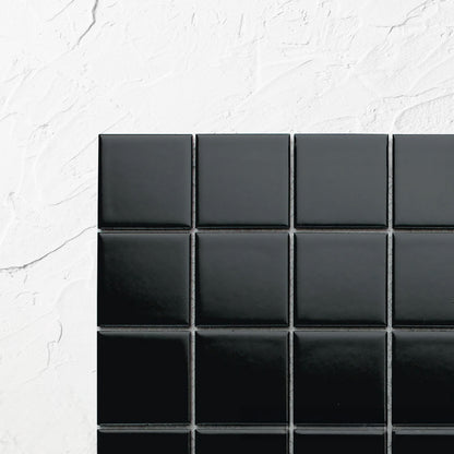 Black Matte Porcelain Glazed 48x48mm Square