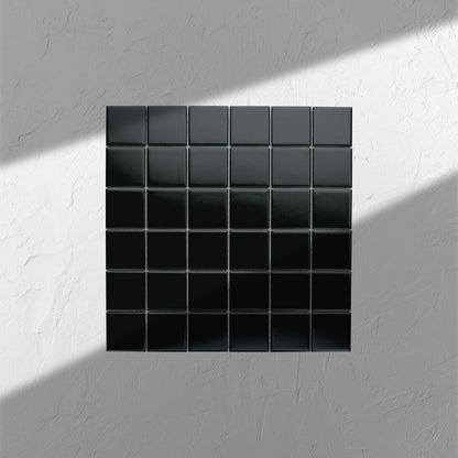 Black Matte Porcelain Glazed 48x48mm Square