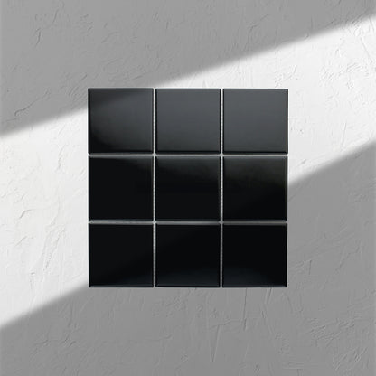 Black Matte Porcelain Glazed 97x97mm Square