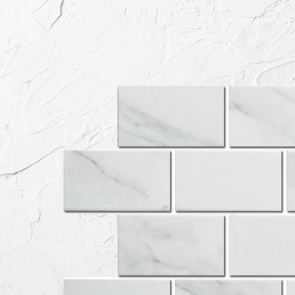 Carrara Look Matte Porcelain Glazed Brickbone 45x95mm