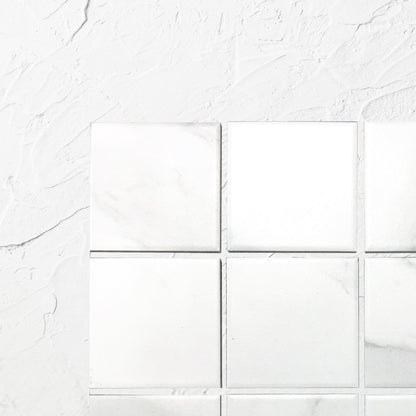 Carrara Look Matte Porcelain Glazed Square 73x73mm