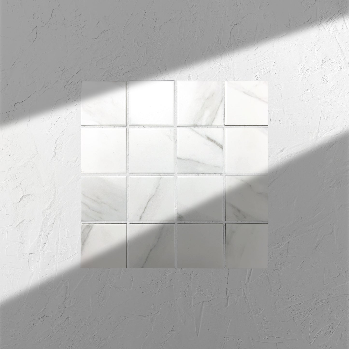 Carrara Look Matte Porcelain Glazed Square 73x73mm