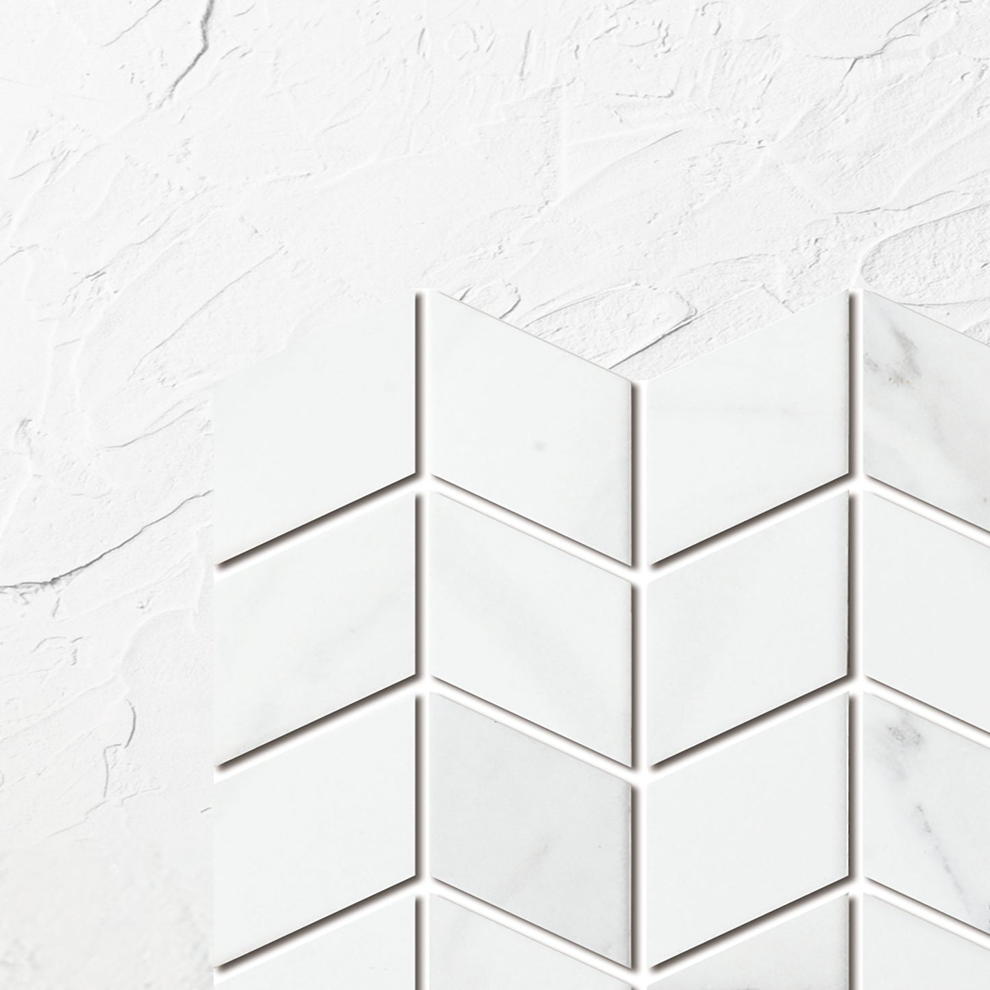 Carrara Look Matte Porcelain Glazed Rhombus 48x48mm