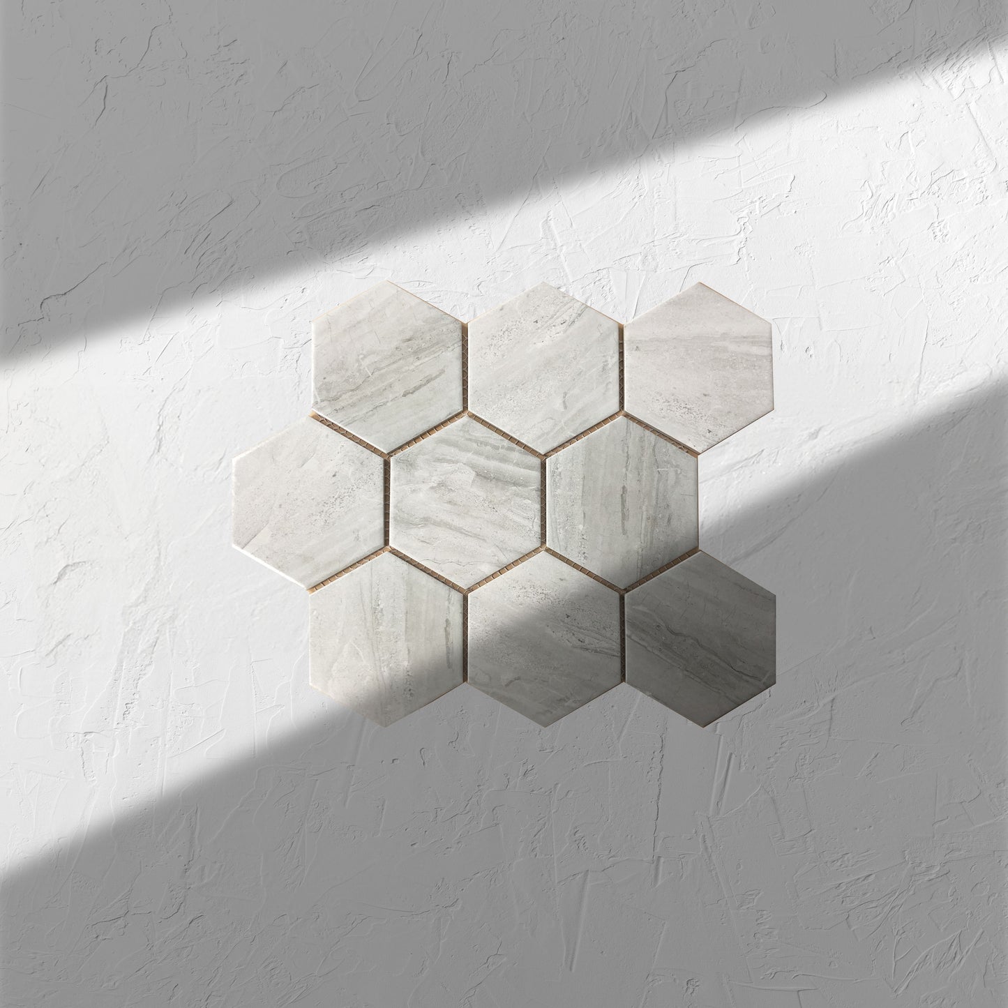 Wooden Grey Matte Porcelain Glazed Hexagon 95x110mm