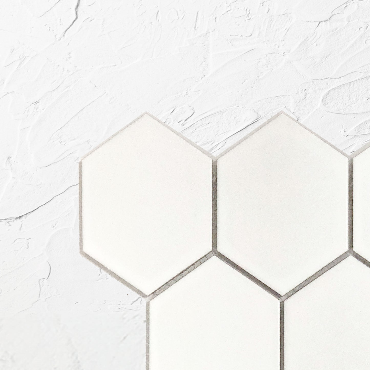 White Matte Porcelain Glazed Hexagon 95x110mm