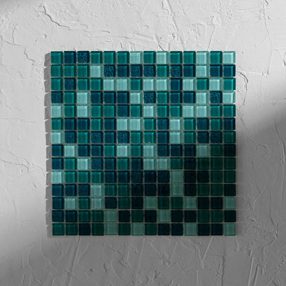 Alderley Koh Samui Glass Mosaic Pool Safe 300x300mm