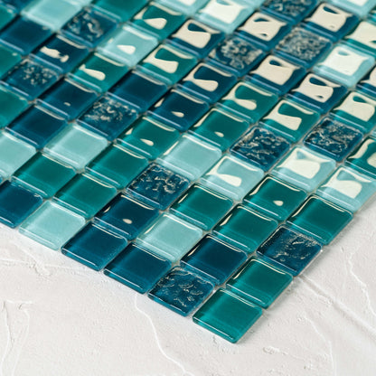 Alderley Koh Samui Glass Mosaic Pool Safe 300x300mm