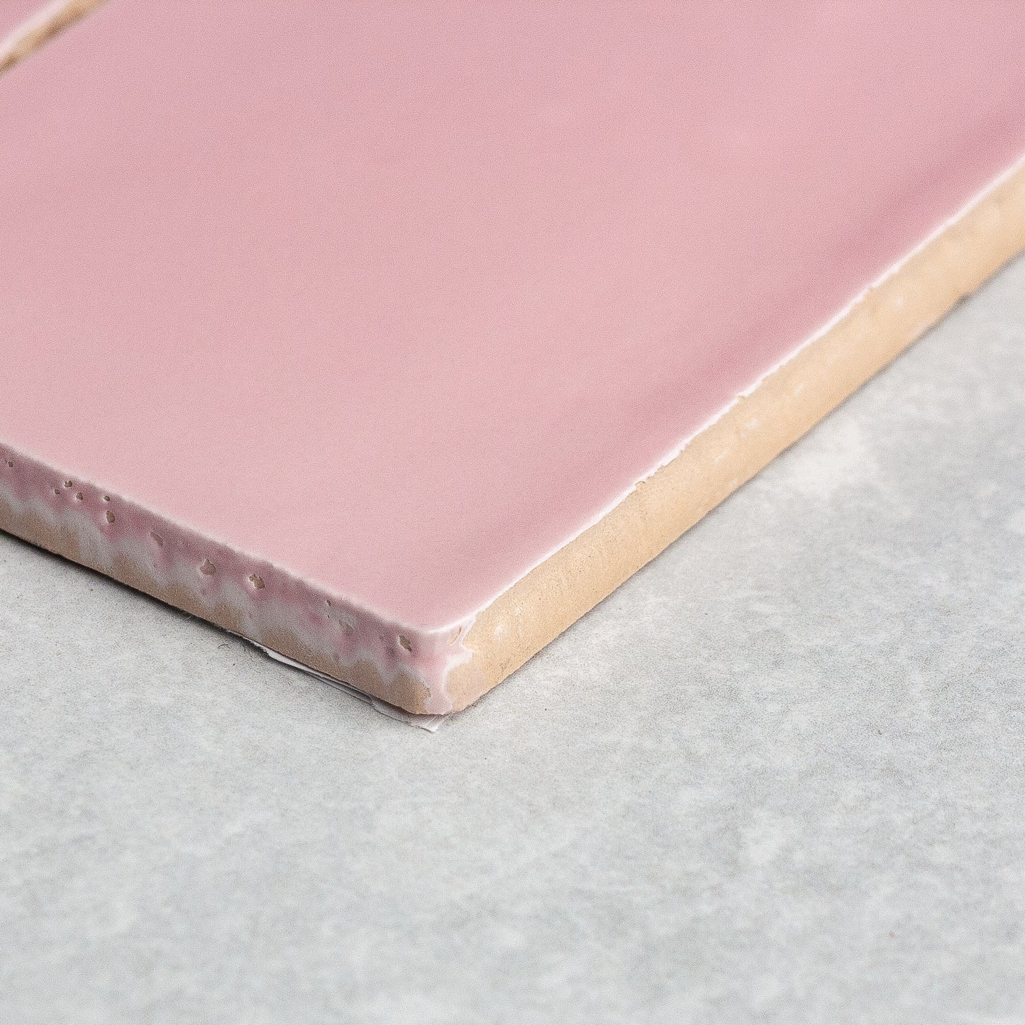 Spanish Handmade Gloss Rosa Pink  75x150mm