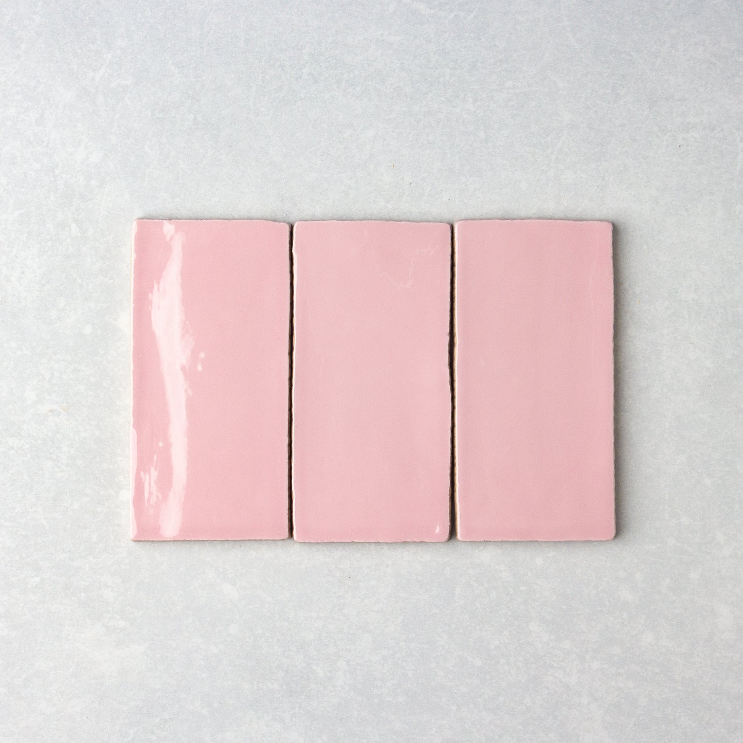 Spanish Handmade Gloss Rosa Pink  75x150mm