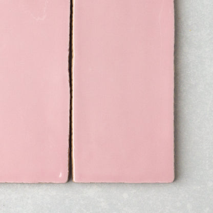 Spanish Handmade Gloss Rosa Pink  75x150mm