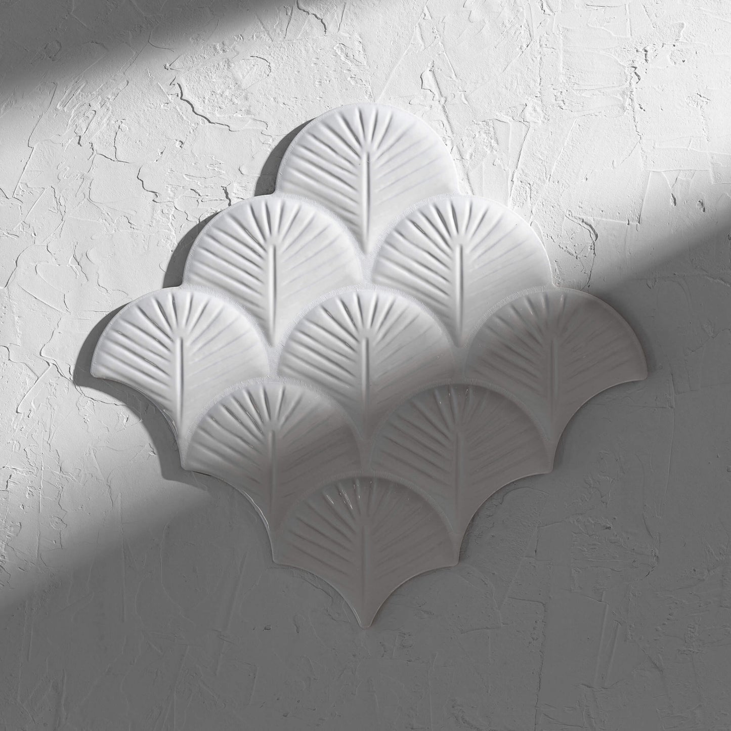 Monticello Shell Glossy White 300x300mm