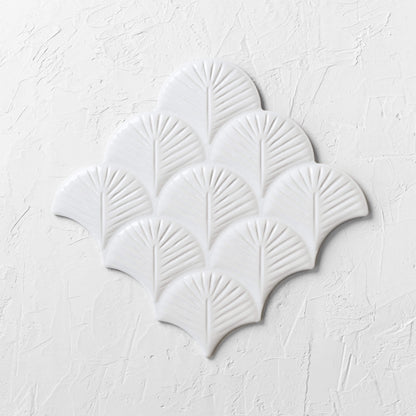 Monticello Shell Glossy White 300x300mm