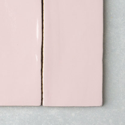 Spanish Handmade Gloss Soft Pink  75x150mm