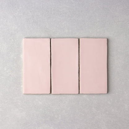 Spanish Handmade Matt Soft Pink  75x150mm