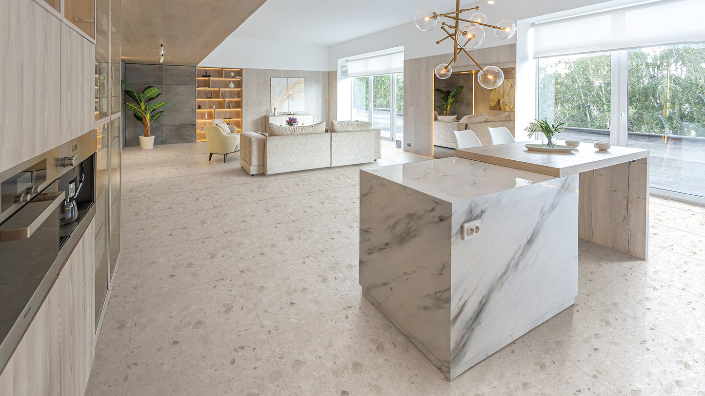 Terrazzo Stone Marshmellow 300X600 Matt Smooth Grip